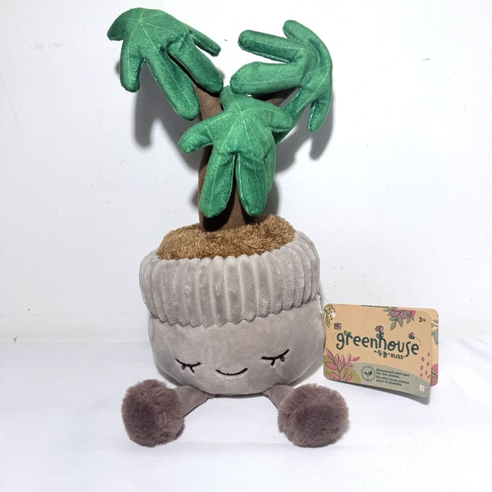 Greenhouse by Russ 12” DAVID THE MONEY TREE Plush Plant NWT